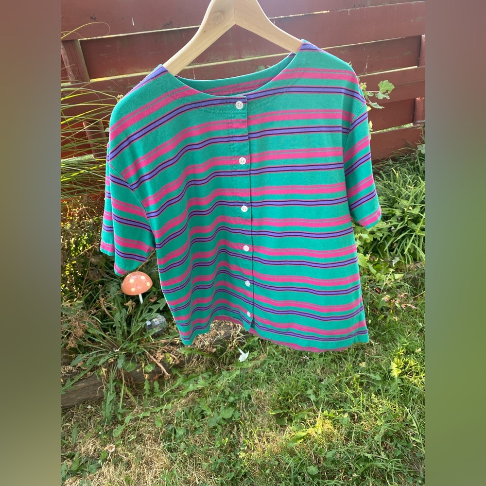 funky classic elements button up tee